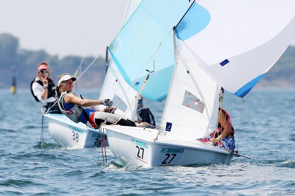 Elena Picotti, Maria Coluzzi - first day of the Finals in the 2014 420 Worlds © Christian Beeck